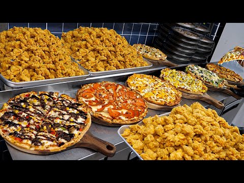 Видео: Невероятно!! Всего $12 за безлимитный буфет с курицей и пиццей - Корейская уличная еда