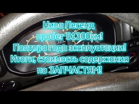 Видео: Нива легенд 2021г.в, пробег 51300км! Подведем итоги, поломки, стоимость затрат на запчасти!