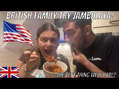 Видео: Британская семья впервые пробует джамбалайю с курицей и чоризо!