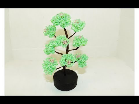 Видео: Бонсай из бисера / beaded bonsai