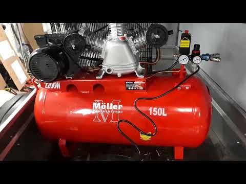 Видео: Компрессор Moller AC 500/150 220В распаковка и первый запуск