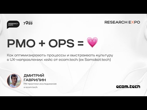 Видео: ResearchExpo 2024. Дмитрий Гаврилин - PMO + OPS = LOVE