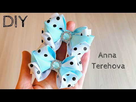 Видео: Отличный вариант для школы и не только! Бантики из репсовых лент 2,5 см