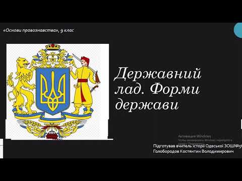 Видео: Державний лад. Форма держави