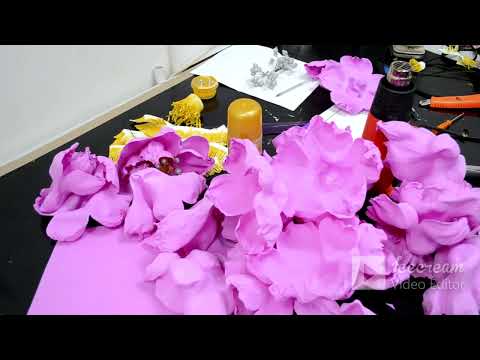 Видео: Сакура из фоамирана 1мм