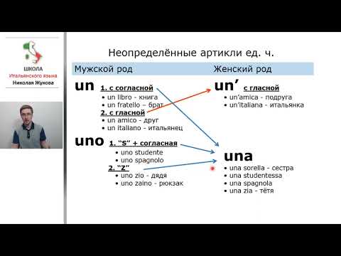 Видео: 6-й урок.Неопределённые артикли.Итальянский язык с упражнениями.Курс Николая Жукова