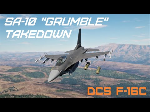 Видео: F-16C Viper уничтожил SA-10 кассетным оружием | DCS World
