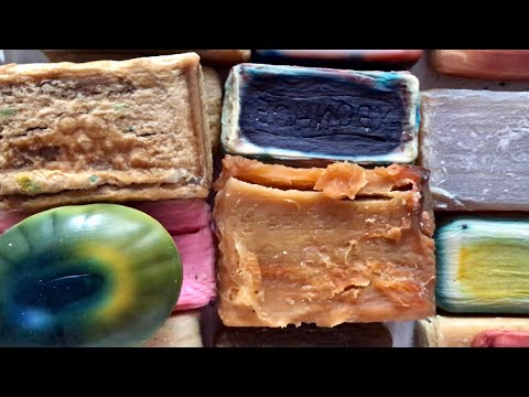 Видео: ASMR SOAP # 163/Cutting weird soaps 👽Резка странных мыл