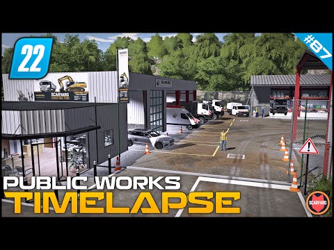 Видео: 🚧 Новая база открыта — оборудование перевозится в новый штаб ⭐ FS22 Таймлапс городских общественн...
