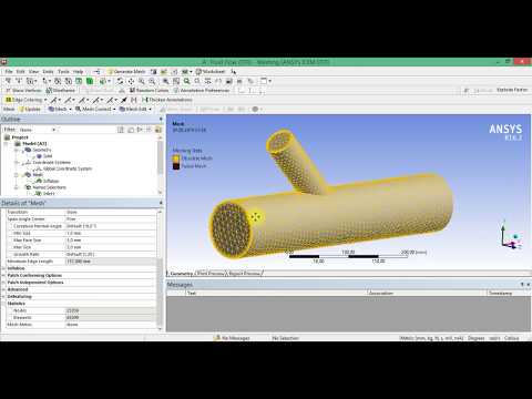 Видео: Урок 1.2. Построение сетки в ANSYS Workbench (ANSYS Mesh) для ANSYS CFX