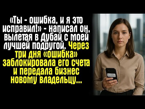 Видео: «Ты — ошибка, и я это исправил!» — написал он, вылетая в Дубай с моей лучшей подругой  Через три