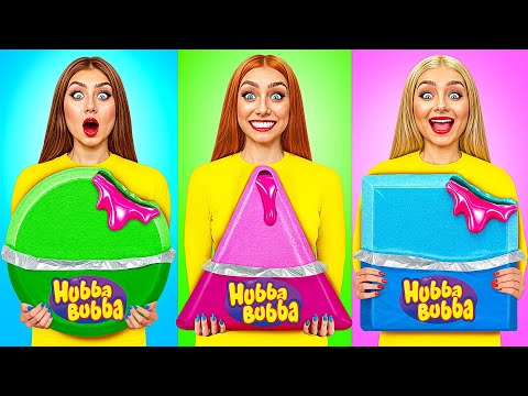 Видео: Геометрический Челлендж с Едой | Смешные Моменты с Bubba DO Challenge