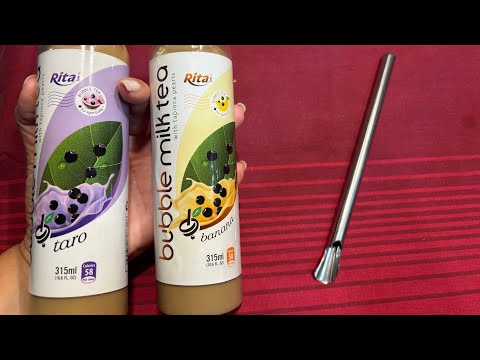 Видео: Чай с мехурчета и перли от тапиока #Bubble Milk Tea #tapioca pearls #taro #banana