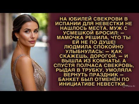 Видео: Свекровь выгнала невестку с юбилея, но та отменила банкет — и праздник сорвался