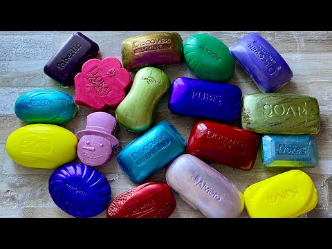 Видео: ASMR SOAP| Cutting colored soaр | Soap Carving| Резка крашенного мыла