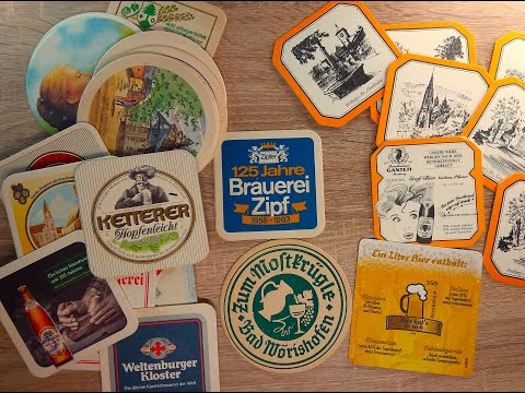 Видео: Коллекция бирдекелей - подставки для пива - просто интерестно - Bierdeckel #collecting #collection