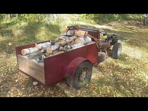 Видео: На мотоблоке в лес за дровами.