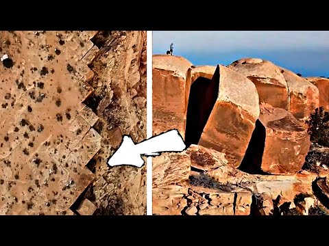 Видео: Эти мегалиты ставят в ступор! Следы выработки,  резанные скалы и отвалы в США. долина монументов