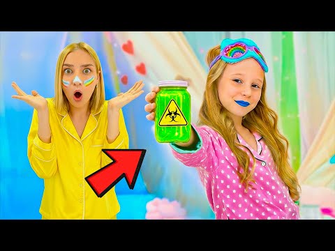 Видео: Первая ночевка Насти и Мэгги