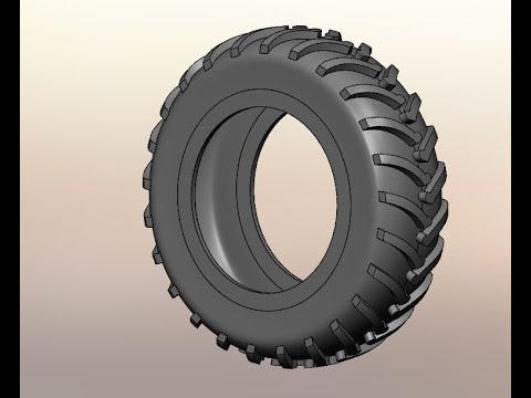 Видео: 96 урок SOLIDWORKS как смоделировать тракторный протектор