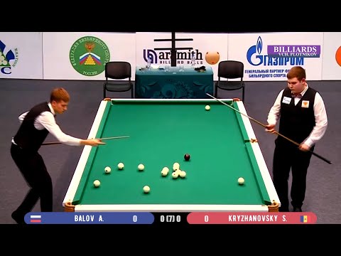 Видео: Реактивный разгром. Крыжановский (MDA) - Балов (RUS). Финал. Бильярд американка. Billiards