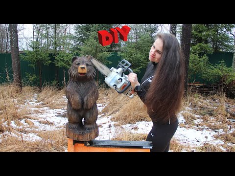 Видео: Chainsawcarving Full Tutorual /Мастер класс Резьба бензопилой#diy