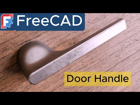 Видео: Создание формы дверной ручки с использованием Blend Solid в FreeCAD.