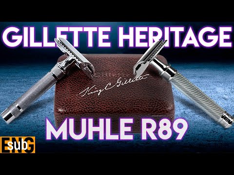 Видео: НОВЫЙ Т-образный станок GILLETTE HERITAGE vs MUHLE R89. ТДС ЛАНО Пачули Ветивер | Бритьё с HomeLike