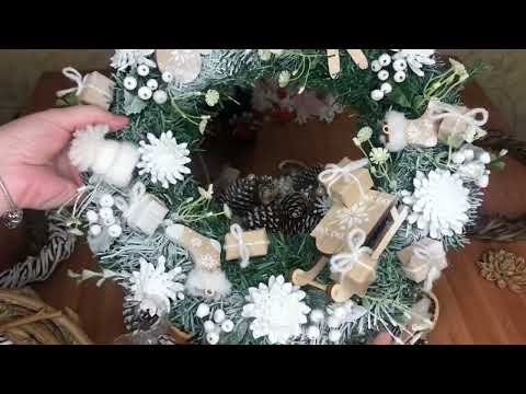 Видео: Новогодний декор.Новогодние веночки.