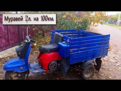 Видео: Мотороллер Муравей с китайским двигателем!