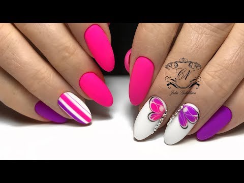 Видео: СОЧНЫЙ маникюр со СТРЕКОЗКАМИ. ЛЕТНИЙ маникюр. Дизайн ногтей.