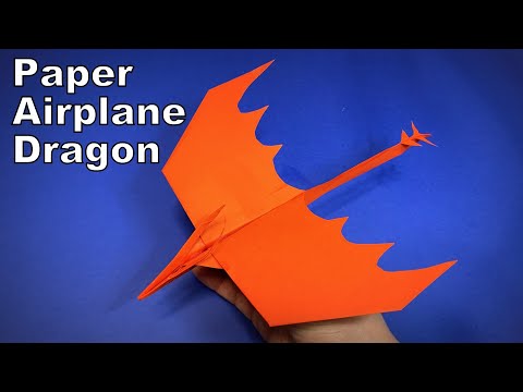 Видео: Самолет оригами | Как сделать самолетик "Дракон" из бумаги | Оригами Дельтаплан
