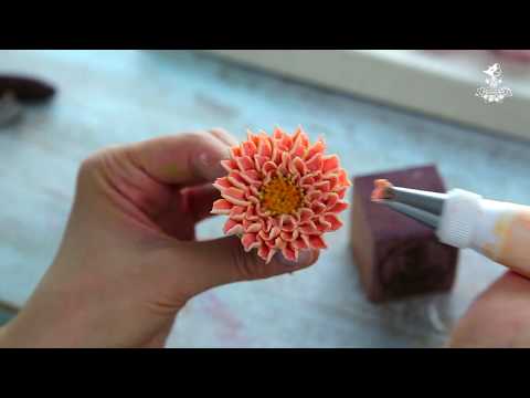 Видео: Хризантема из фасолевой пасты bean paste