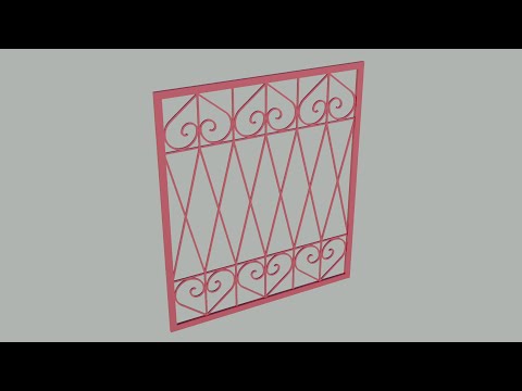 Видео: Видеоурок по AutoCAD 2020: 3d моделирование оконной решётки в Автокад