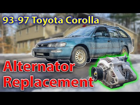 Видео: Замена генератора '93-'97 Toyota Corolla/Celica