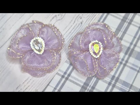 Видео: Бантики из органзы 2.,5 см