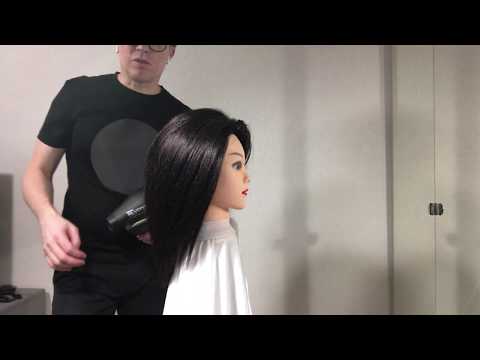 Видео: Сушка волос плоской щёткой. Андрей Акимов