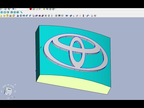 Видео: FreeCAD Часть 42. SVG. 3Д текст или лого на кривой поверхности