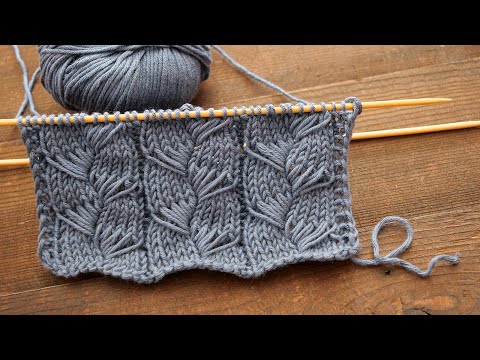 Видео: Узор с вытянутыми петлями спицами 🔮 New knitting pattern