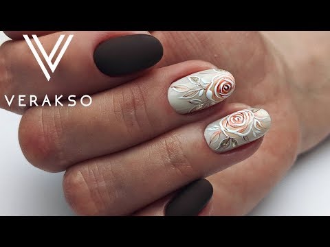 Видео: Коррекция через два месяца! Быстрые розы. Дизайн  ногтей 89