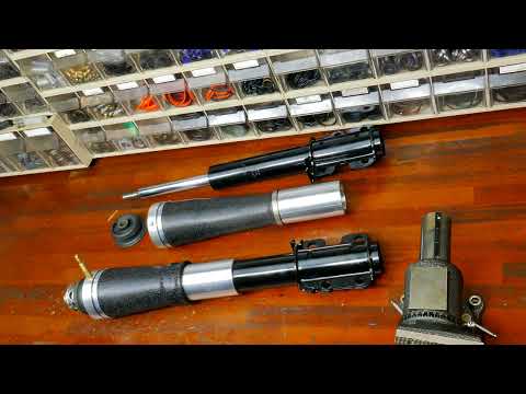 Видео: Мерседес Спринтер передние пневмостойки. Mercedes Sprinter front air struts.