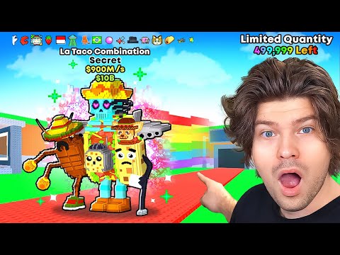 Видео: 😱Я Стал ТОП 1 Мира по Крафту 1B/S La Taco Combinasion и Наложил ВСЕ Мутации в Steal a Brainrot!