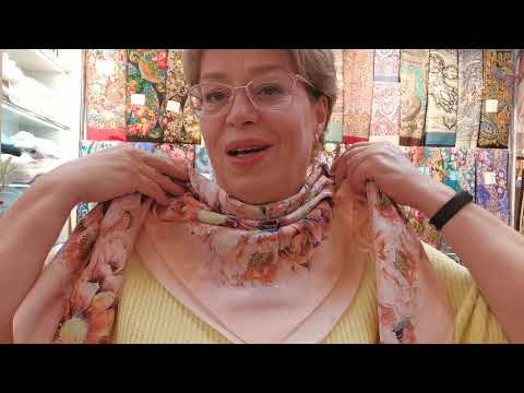 Видео: Крепдешин 89х89. Павловопосадские платки в Минске