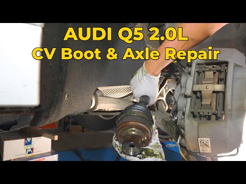 Видео: Audi Q5 щелкает ШРУС, порван пыльник, замена полуоси и ступичного подшипника