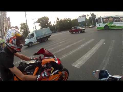 Видео: Прохват по Томску. Honda CBR 1000RR & Yamaha R6 ч.2
