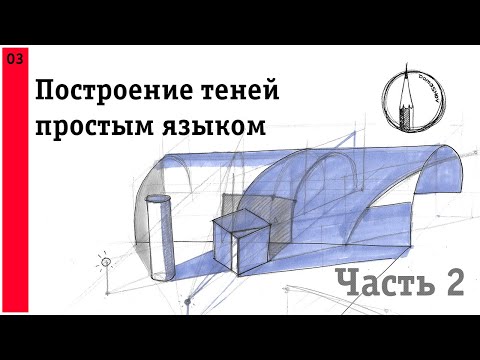 Видео: Построение теней простым языком. Часть 2. Building shadows in simple language. Part 2.