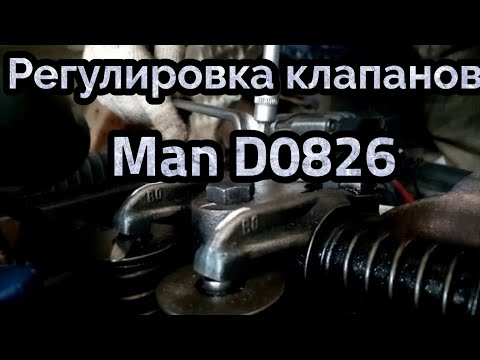 Видео: Регулировка клапанов Ман д0826 лф 07  в два такта