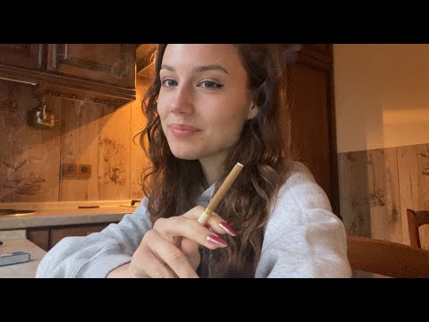 Видео: asmr курю на кухне 🚬 * вайбово уютно * 🚬 girl smoking cigarette