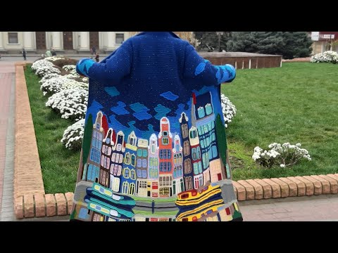 Видео: Вязание крючком.Техника интарсия.Ночная сказка Амстердама. Мастер-класс,введение.