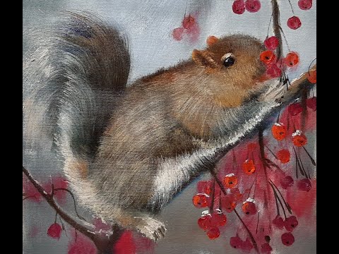 Видео: Рисуем белочку .  Мастер-классы Вугара Мамедова